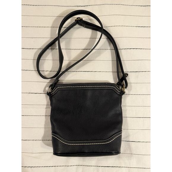 B.O.C | Black With Gold Accents Crossbody Handbag Shoulder Bag Many Pockets - Picture 2 of 8